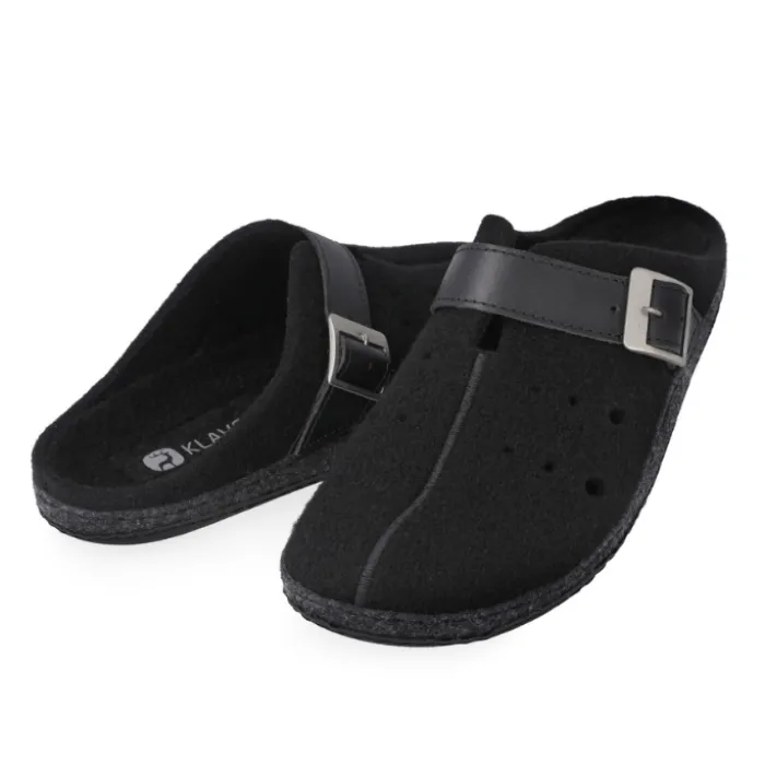 Klaveness Whool Slipper Black Men
