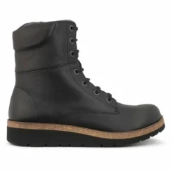New Feet Boot Lace & Zipper Black Women