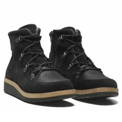 New Feet Boot Zipper/Lace Suede Black Women