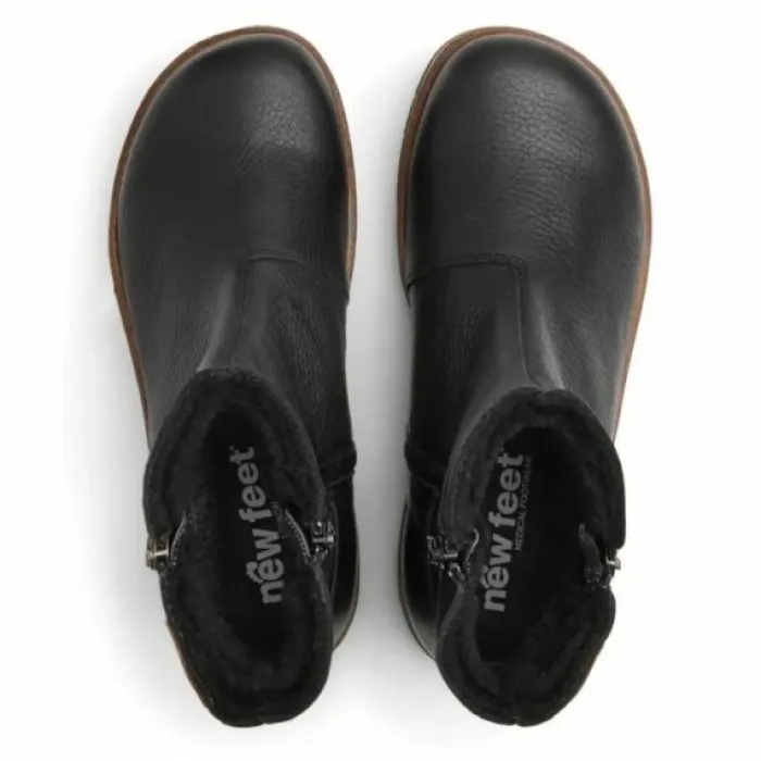 New Feet Boot 2 Zippers Black Women