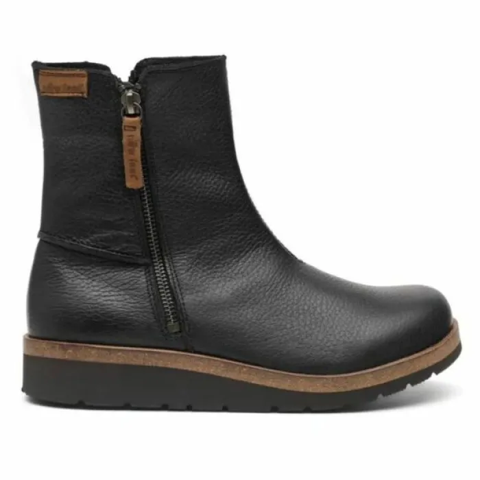 New Feet Boot 2 Zippers Black Women