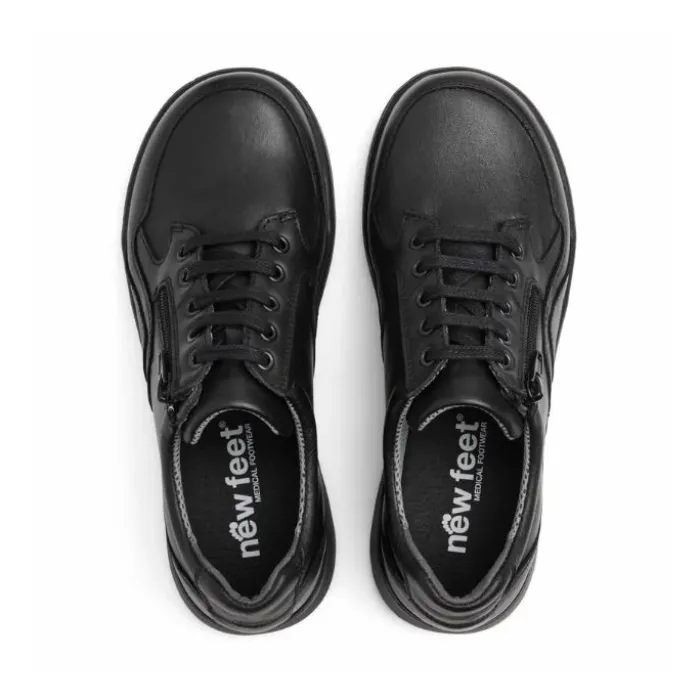 New Feet Lace & Zipper Black Women