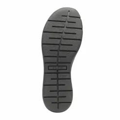 New Feet Loafer Elastic Plain Leather Black Women