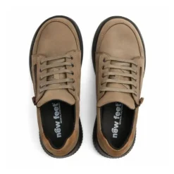 New Feet Nubuck With Lace & Zipper Sand Women