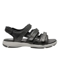 New Feet Sandal Plain Leather Black Women