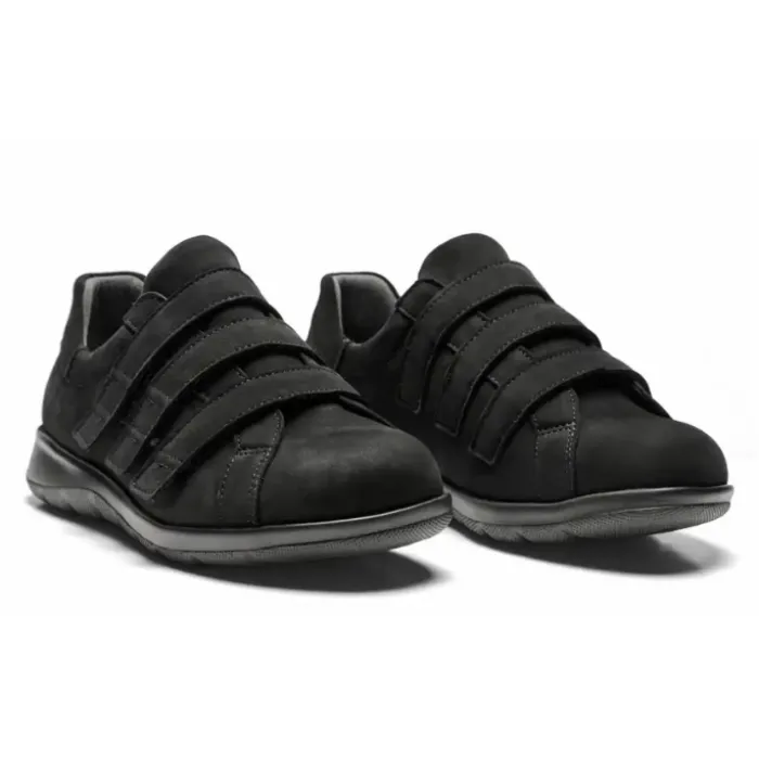 New Feet Shoe 3 Velcro Straps Black Women