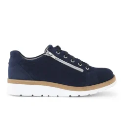 New Feet Shoe Zipper & Lace Blue Women