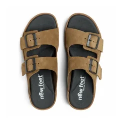 New Feet Slip In Suede Cognac Women
