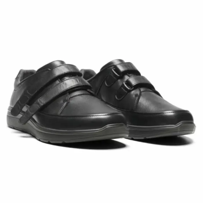 New Feet Velcro Leather/Stretch Black Men
