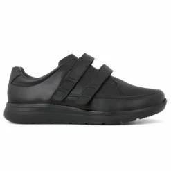 New Feet Velcro Leather/Stretch Black Men