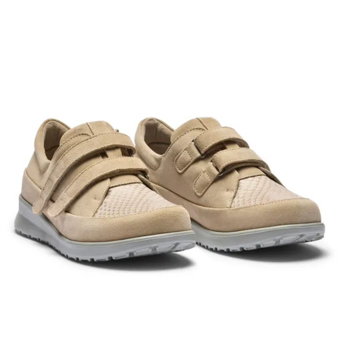 New Feet Velcro Leather/Stretch Sand Women