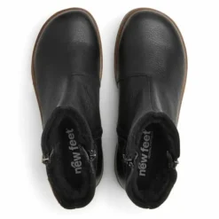 New Feet Boot 2 Zippers Black Women
